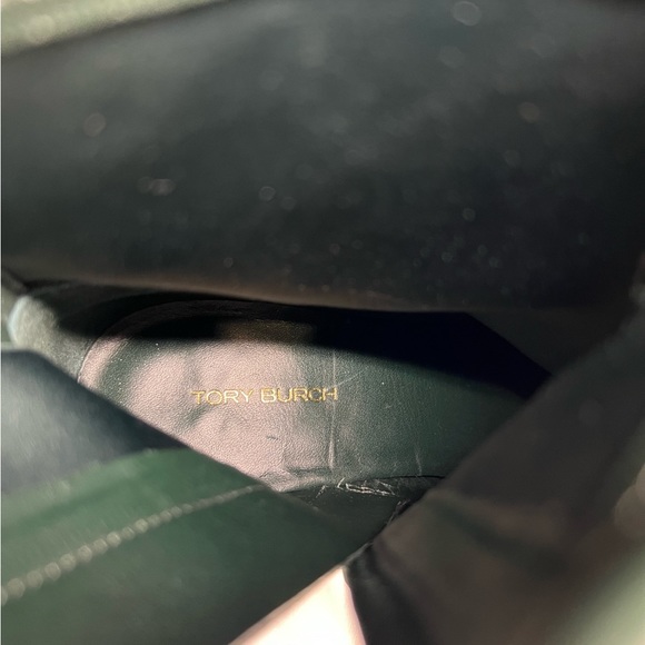 Tory Burch Dark Green Block T Heel Ankle Boots Size 7M - Picture 7 of 8